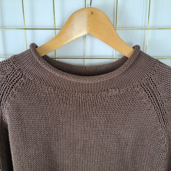 J. Crew Roll Neck OarsmanBrown Taupe Heavyweight Cotton Sweater - Picture 4 of 10